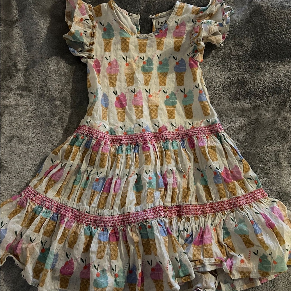 Lucky Jade Ice Cream Print Dress - Multicolor